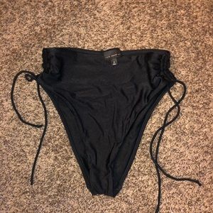 high waisted black bikini bottoms